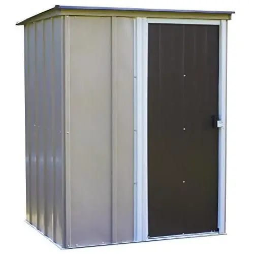 Arrow 5 x 4 Brentwood Steel Outdoor Storage Shed with Sloped Metal Roof,Neutral Arrow 5 x 4 Brentwood Steel Outdoor Storage Shed with Sloped Metal Roof,Neutral