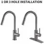 Black Stainless Faucet with Pull Down Sprayer, Kitchen Faucet Sink Faucet with Pull Out Sprayer, Single Hole and 3 Hole Deck Mount, Single Handle Copper Kitchen Faucets, Matte Gun Black, FORIOUS Black Stainless Faucet with Pull Down Sprayer, Kitchen Faucet Sink Faucet with Pull Out Sprayer, Single Hole and 3 Hole Deck Mount, Single Handle Copper Kitchen Faucets, Matte Gun Black, FORIOUS