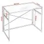 Mr IRONSTONE 39.4” Folding Computer Desk, Writing Desk Easy Assembly with 10 Hooks, Foldable Metal Frame, Writing Workstation Laptop Table for Home Office (Laminate Marble) Mr IRONSTONE 39.4” Folding Computer Desk, Writing Desk Easy Assembly with 10 Hooks, Foldable Metal Frame, Writing Workstation Laptop Table for Home Office (Laminate Marble)