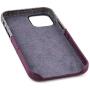 Dockem Wallet Case for iPhone 12 Pro Max: Built-in Metal Plate for Magnetic Mounting & 2 Credit Card Holders: 6.7'' Luxe M2, Canvas Style Synthetic Leather (Maroon and Grey)
