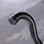 MEJOR Swivel Spout Single handle bathroom lavatory Faucet With Metal pop-up drain with overflow and CUPC water lines,Black Stainless,ME3507-BS