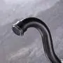 MEJOR Swivel Spout Single handle bathroom lavatory Faucet With Metal pop-up drain with overflow and CUPC water lines,Black Stainless,ME3507-BS