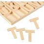 Wooden Alphabet Letters with Storage Tray, Wood ACBs for Learning, Decor (104 Pieces)