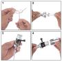 Canomo Silver Finish Make-A-Lamp Kit 3-Way with 8 Inch Harp, 2 Pieces 12'' Lamp Pipe, and All Parts Needed and Instructions for DIY Lamp Design or Repair Canomo Silver Finish Make-A-Lamp Kit 3-Way with 8 Inch Harp, 2 Pieces 12'' Lamp Pipe, and All Parts Needed and Instructions for DIY Lamp Design or Repair