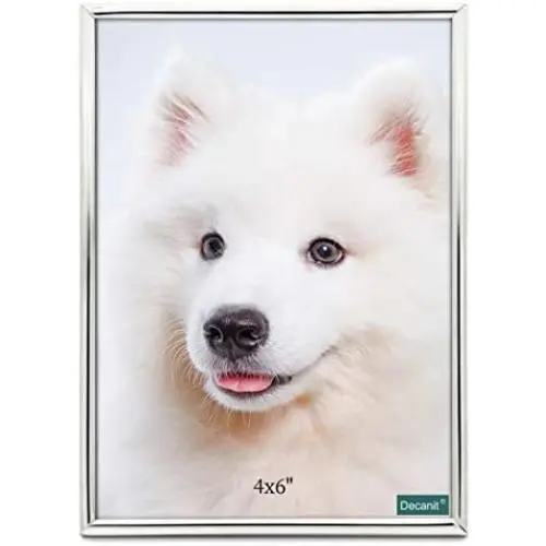 Decanit Silver Metal Thin Edge 4x6 Picture Frames, Silver Thin Profile photo frames 4 by 6 Inch,Wall Mount or Tabletop Decanit Silver Metal Thin Edge 4x6 Picture Frames, Silver Thin Profile photo frames 4 by 6 Inch,Wall Mount or Tabletop