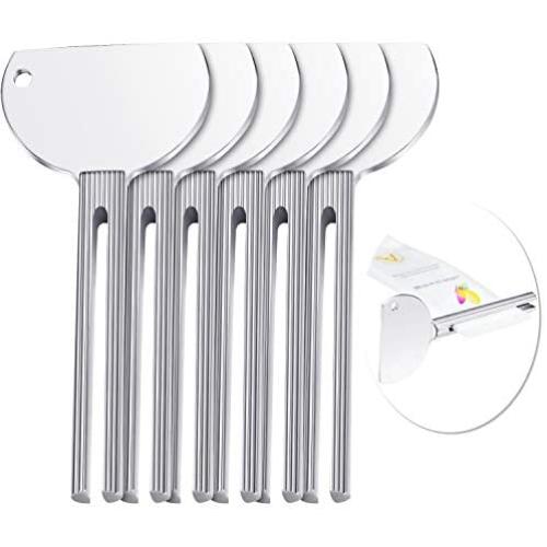 Mudder 6 Pieces Tube Squeezer Metal Toothpaste Squeezer Toothpaste Dispenser Toothpaste Squeezer Roller for Toothpaste Cosmetic Oil Cream Paint Squeezer