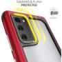 Ghostek Atomic Slim Aluminium Bumper Note 20 Case for Women Clear Back Pink Bumper Heavy Duty Rugged Shockproof Wireless Charging Compatible Phone Cover for 2020 Galaxy Note20 5G (6.7 Inch) - (Pink)