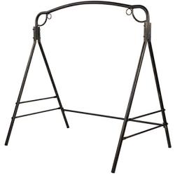 VINGLI Upgraded Metal Porch Swing Stand with Antique Bronze Finish, Heavy Duty 800 LBS Weight Capacity Steel Swing Frame with Extra Side Bars, Powder Coated Hanging Swing Frame Set for Outdoors