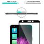 TJS Phone Case Compatible with LG Aristo 4,Aristo 4 Plus +,Escape Plus,K30 2019,Arena 2,X2 2019,Tribute Royal, [Full Coverage Tempered Glass Screen Protector] Metal Ring Magnetic Support (Black)