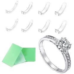 Invisible Ring Size Adjuster for Loose Rings Ring Adjuster Sizer Fit Thin Rings with Jewelry Polishing Cloth