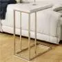 Monarch Specialties 3008, Chrome Accent Metal Base C Table, White Monarch Specialties 3008, Chrome Accent Metal Base C Table, White