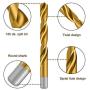 EnerTwist Titanium Drill Bit Kit Set for Metal and Wood 230-Piece - Anti-Walking 135° Tip Coated HSS from 3/64'' up to 1/2 Inch, ET-DBA-230B