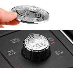 MAXDOOL AMG Metal Modified Center Console Multimedia Control Button Knob Trims Cover Decals Emblems Stickers for Mercedes Benz A B E GLK GLA CLA GLE ML GL Class (29mm Knob)