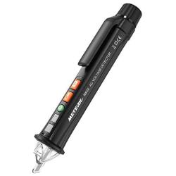 Voltage Tester, Meterk Non-Contact Voltage Tester Pen with Alarm Mode & Live/Null Wire Judgment, LED Flashlight Beeper Multi-sensor, 12V-1000V/48V-1000V Electric Voltage Detector Pen