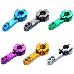 Pastall 6PCS 25T Aluminum Servo Horns M3 Threads Metal Steering Arm for RC Car Truck Buggy Airplane