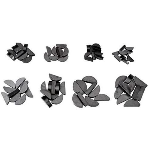 80Pcs Metal Woodruff Key Set Assortment 8 Size Metric