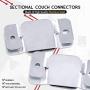 Hilitchi 50Pcs Large Metal Universal Sectional Sofa Interlocking Furniture Connector Bracket with Screws Hilitchi 50Pcs Large Metal Universal Sectional Sofa Interlocking Furniture Connector Bracket with Screws