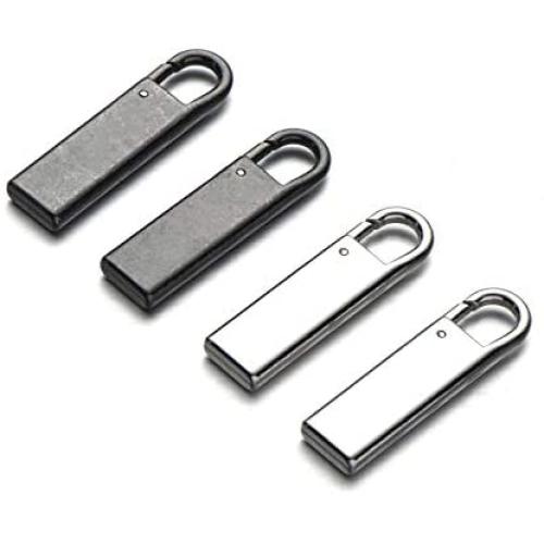 Zpsolution Zipper Pull Tab Replacement Metal Zipper Handle Mend Fixer for Suitcases Luggage Jacket Backpacks Coat Boots