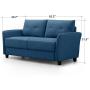 ZINUS Ricardo Loveseat Sofa / Tufted Cushions / Easy, Tool-Free Assembly, Lyon Blue