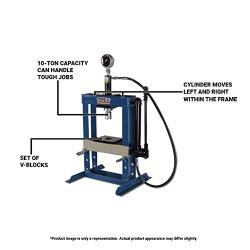 Baileigh 10-Ton H-Frame Hydraulic Shop Press (HSP-10H)