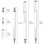 Mixoo Stylus Pens for Touch Screens - Disc & Fiber Tip 2 in 1 High Sensitivity Universal Stylus for iPad, iPhone, Tablets and Other Capacitive Touch Screens (White) Mixoo Stylus Pens for Touch Screens - Disc & Fiber Tip 2 in 1 High Sensitivity Universal Stylus for iPad, iPhone, Tablets and Other Capacitive Touch Screens (White)