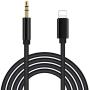 [Apple MFi Certified] Aux Cord for iPhone, Lightning to 3.5mm Aux Cable for Car Compatible with iPhone 11/11 Pro/XS/XR/X/8/7/6/iPad/iPod to Car/Home Stereo, Speaker, Headphone (3.3FT, Black)