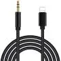 [Apple MFi Certified] Aux Cord for iPhone, Lightning to 3.5mm Aux Cable for Car Compatible with iPhone 11/11 Pro/XS/XR/X/8/7/6/iPad/iPod to Car/Home Stereo, Speaker, Headphone (3.3FT, Black)