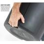 United Solutions TI0065 32 Gallon Outdoor Waste Garbage Bin, 6 Pack, Easy to Carry Pass-Through Handles & Attachable Click Lock Lid, Black, 32 Gal