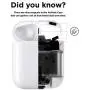 elago AirPods 2 Dust Guard (Rose Gold, 1 Set) Dust-Proof Metal Cover, Luxurious Finish, Must Watch Installation Video - Compatible with Apple AirPods 2 Wireless Charging Case [US Patent Registered]