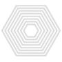 BUZHI 8 Pieces Hexagon Background Cutting Dies Metal Hexagon Die Embossing Stencils for Thanksgiving Christmas Greeting Card Paper DIY Craft Decoration
