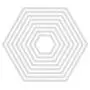 BUZHI 8 Pieces Hexagon Background Cutting Dies Metal Hexagon Die Embossing Stencils for Thanksgiving Christmas Greeting Card Paper DIY Craft Decoration