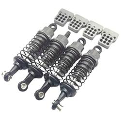 lahomia 4pcs Aluminum Shock Absorber with Shock Tower Fit for WPL C14 C-24 1/16 RC Car Truck Upgrade Parts - Titanium