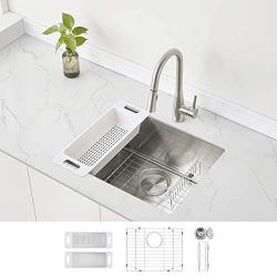 Modena Undermount Kitchen Sink Set, 16-Gauge Stainless Steel (21-Inch Single Bowl)