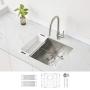 Modena Undermount Kitchen Sink Set, 16-Gauge Stainless Steel (21-Inch Single Bowl)