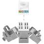 kwmobile Keystone Module Jacks - 6 Piece CAT6A Shielded Keystone Jack RJ45 Cat 6A Ethernet Module 10 Gbit with Shielded Metal Housing