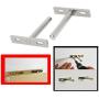 SpzcdZa 4pcs Floating Shelf Brackets 4 Inch Length Blind Shelf Supports Metal Hidden Concealed Invisible Shelf Support for Wall Shelving Bracket