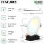 Sunco Lighting 16 Pack 6 Inch Slim LED Downlight with Junction Box, Select from 5 Colors (2700k/3000k/3500k/4000k/5000k), 14W=100W, 850 LM, Dimmable, Selectable Recessed Fixture, IC Rated - UL Sunco Lighting 16 Pack 6 Inch Slim LED Downlight with Junction Box, Select from 5 Colors (2700k/3000k/3500k/4000k/5000k), 14W=100W, 850 LM, Dimmable, Selectable Recessed Fixture, IC Rated - UL
