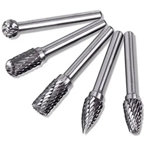 Tonsiki 5 Pieces 10mm Head Tungsten Carbide Rotary Burr Carving Bit Set with 1/4 Inch(6mm) Shank for DIY Woodworking, Carving, Engraving, Drilling Tonsiki 5 Pieces 10mm Head Tungsten Carbide Rotary Burr Carving Bit Set with 1/4 Inch(6mm) Shank for DIY Woodworking, Carving, Engraving, Drilling