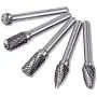 Tonsiki 5 Pieces 10mm Head Tungsten Carbide Rotary Burr Carving Bit Set with 1/4 Inch(6mm) Shank for DIY Woodworking, Carving, Engraving, Drilling Tonsiki 5 Pieces 10mm Head Tungsten Carbide Rotary Burr Carving Bit Set with 1/4 Inch(6mm) Shank for DIY Woodworking, Carving, Engraving, Drilling