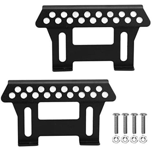 Tbest 2Pcs RC Side Pedal, Side Metal Pedal Plate Step Sliders Climber Car Parts Compatible with Axial SCX10 1/10 RC Tracked Vehicle (Black)