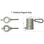 Aluminum Metal 1” Silver Rotating Flag Mounting Rings Long Aluminum Metal 1” Silver Rotating Flag Mounting Rings Long