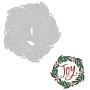 LZBRDY 3.3 Inch Flower Wreath with Joy Words Letters Embossing Metal Cutting Dies Christmas Thanksgiving Craft Die Cuts