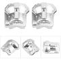 RC Car Axle Housing, 2 Pcs Metal Axle Housing Cover Front Rear Axles for Traxxas TRX4 1/10 RC Crawler Car RC Model Parts Accessories(Silver)