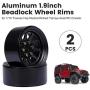YU-NIYUT 2pcs/Set 1.9inch Metal Beadlock Wheel Rims Kit RC Car Spare Parts Accessories for 1/10 Hsp RC Crawler Buggy Car
