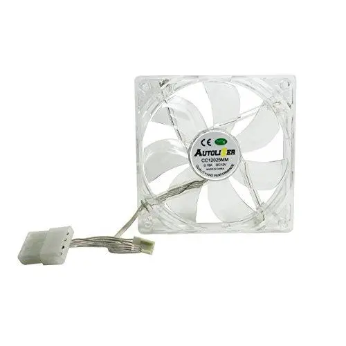 Autolizer Sleeve Bearing 120mm Silent Cooling Fan for Computer PC Cases, CPU Coolers, and Radiators - High Airflow, Quite, and Transparent Clear (RGB Quad 4-LEDs) - 2 Years Warranty Autolizer Sleeve Bearing 120mm Silent Cooling Fan for Computer PC Cases, CPU Coolers, and Radiators - High Airflow, Quite, and Transparent Clear (RGB Quad 4-LEDs) - 2 Years Warranty