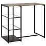 VECELO 3-Piece Pub Dining Set Counter Height Breakfast Table with Cushion Stools, Black VECELO 3-Piece Pub Dining Set Counter Height Breakfast Table with Cushion Stools, Black