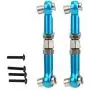 T best RC Steering Linkage Rod, 2Pcs Metal Front Rear Steering Linkage Rods for HPI RS4 Sport 3 1/10 Upgrade Accessories(Blue)