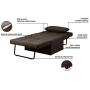 Diophros Ottoman Sofa Bed, 4 in 1 Multi-Function Folding Sleeper Guest Sofa Chair Convertible Sofa for Living Room (Deep Brown)