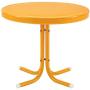 Crosley Furniture KO10004TG Griffith 3-Piece Retro Metal Outdoor Seating Set with 2 Chairs and Side Table, Tangerine