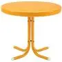 Crosley Furniture KO10004TG Griffith 3-Piece Retro Metal Outdoor Seating Set with 2 Chairs and Side Table, Tangerine